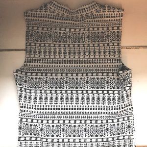 Cute black and white high neck shirt